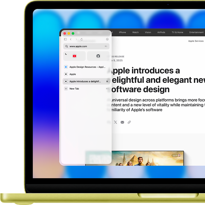 Point’s sidebar controls displayed over an Apple webpage